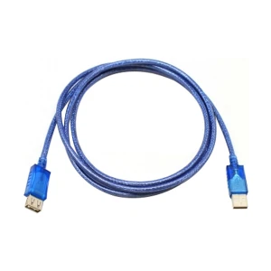 DTECH USB Male to Female, 1.8 Meter, Transparent Blue Extension Cable #DT-CU0065