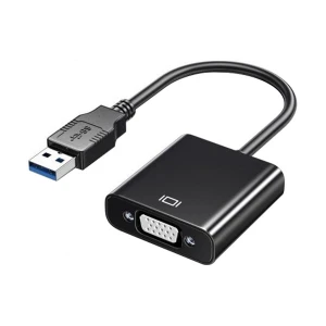DTECH USB Male to VGA Female Black Converter #DT-2904
