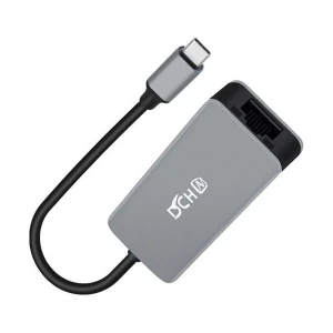 DTECH USB Type-C Male to LAN Female Space Gray Converter #DT-2943