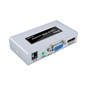 Dtech VGA Female to HDMI Female Silver Converter with Audio #DT-7004B