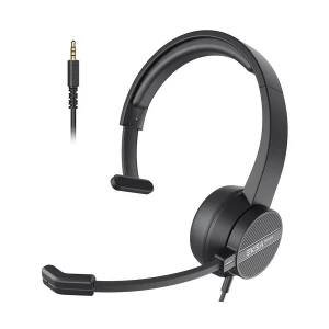 EKSA Telecom H15 Black Wired Over-Ear Professional Mono Headphone