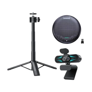EMEET 8-10P-AVSWT 8-10 Person Audio & Video Conference Package (1x Speaker, 1x Webcam, 1x Tripod)