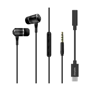 Energizer UIC30 In-ear Wired Type-C Black Earphone #UIC30BK