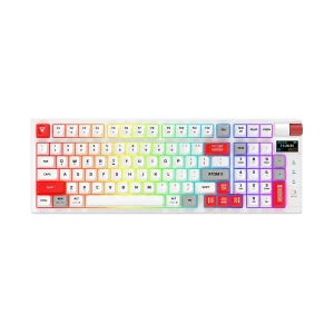 Fantech Atom Pro97 MK918 Tri Mode RGB Hot Swap (Blue Switch) White Mechanical Gaming Keyboard