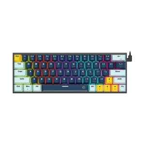 Fantech Atom63 MK874v2 Wired Hot Swap (Blue Switch) Navy Blue Mizu Series Mechanical Gaming Keyboard