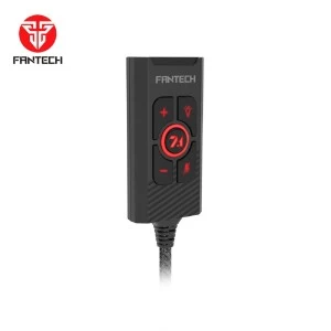 Fantech USB Male to USB & 3.5mm Female Black Audio Multiport Converter # AC3002 Audio Sound Card
