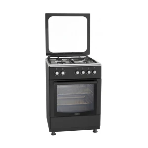 Fiesta FO66G4-SB 65L Black Gas Oven with 4 Burner