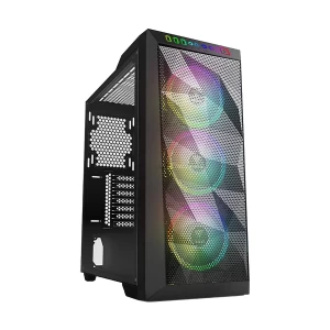 GAMDIAS Athena M1 RGB Mesh Mid Tower ATX Black (Seamless Tempered Glass) Gaming Desktop Case
