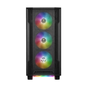 GAMDIAS Athena M6 Lite Mesh Mid Tower ATX Black (Seamless Tempered Glass) Gaming Desktop Case