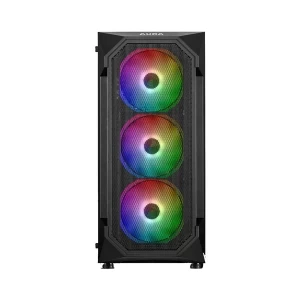 GAMDIAS AURA GC1 Mesh ARGB Mid Tower ATX Black Gaming Desktop Case