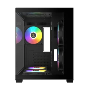 Gamdias AURA GC101M Mini Tower Black (Tempered Glass Window) Micro-ATX Gaming Desktop Case