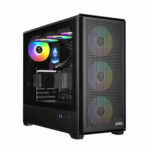 Gamdias AURA GC105 Mid Tower Black (Tempered Glass Window) ATX Gaming Desktop Case