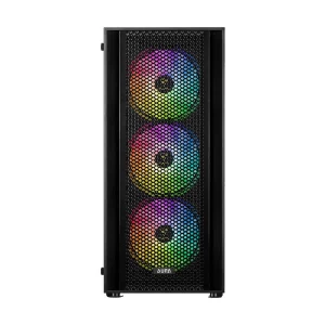 GAMDIAS AURA GC2 Mesh ARGB Mid Tower ATX Black (Tempered Glass) Gaming Desktop Case