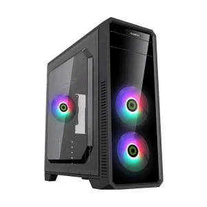 GameMax G561-FRGB ATX Mid Tower Black Gaming Casing