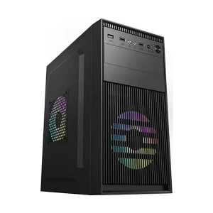 Golden Field 1718B Mid Tower Micro ATX Black Desktop Casing with Standard PSU