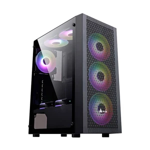 Golden Field N95B Mid Tower Black (Tempered Glass Window) ATX Gaming Desktop Case