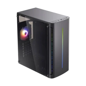 Golden Field Q26B Mid Tower ATX Black Desktop Casing with Standard PSU
