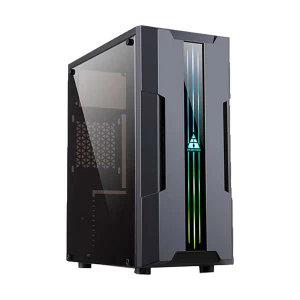 Golden Field XH10i Mid Tower Black ATX ARGB Gaming Desktop Casing with Standard PSU