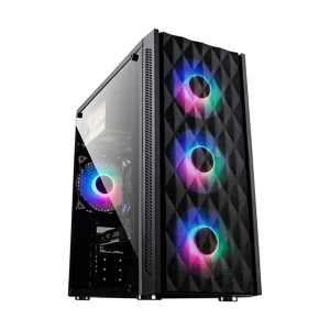 Golden Field XH7i Mid Tower Black (Acrylic Window) ATX Gaming Desktop Case with Standard PSU