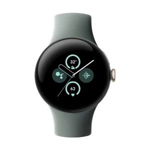 Google Pixel Watch 2 41mm (GPS) Champagne Gold Aluminum Case with Hazel Active Band