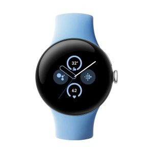 Google Pixel Watch 2 41mm (GPS) Polished Silver Aluminum Case with Bay Active Band