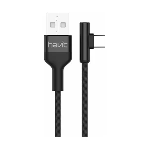 Havit H671 Series USB Male to USB Type-C Male, 1.2 Meter, Black Data Cable