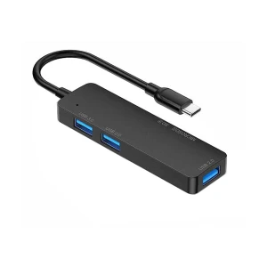 Havit HB43 USB Type-C Male to Tri USB, SD & TF Female Black Multi-Interface HUB