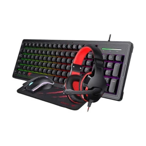 Havit KB894CM Wired Black Keyboard, Mouse, Mousepad & Headphone 4 in 1 Combo