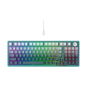 Havit KB899L RGB Wired (Jixian Red Switch) White & Green Mechanical Gaming Keyboard