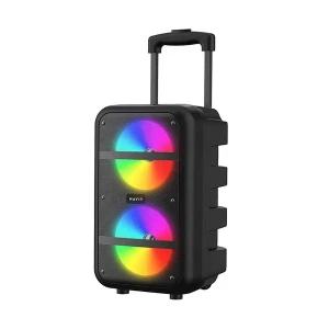 Havit SQ116BT Portable Bluetooth Black Trolley Speaker with Microphone