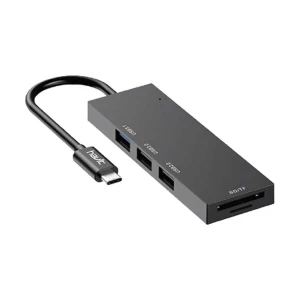 Havit USB Type-C Male to Tri USB, SD & TF Female Black Multi-Interface HUB # HV-HB4002