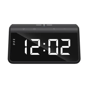 Havit W320 15W Black Wireless Charger with Alarm Clock & Ambient Light