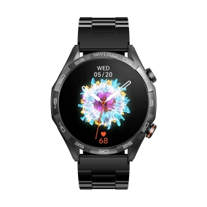 Haylou Solar 5 Amoled Black Bluetooth Calling Smart Watch with Metallic + Silicone Strap