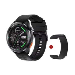 Haylou Solar Neo 2 Black AMOLED Bluetooth Calling Smart Watch with Woven + Silicone strap
