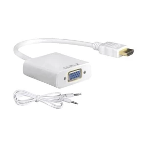 Havit HDMI Male to VGA Female White Converter with Audio