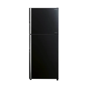 Hitachi R-VG420P8PB 375L Glass Black Top Freezer Refrigerator