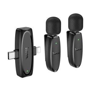 Hoco L15 Black Wireless Dual Microphone for Type-C and Lightning