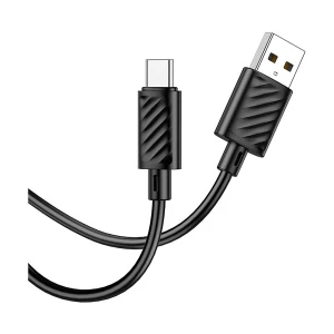 Hoco X88 Gratified USB Male To Type-C Male , 1 Meter, Black Charging & Data Cable