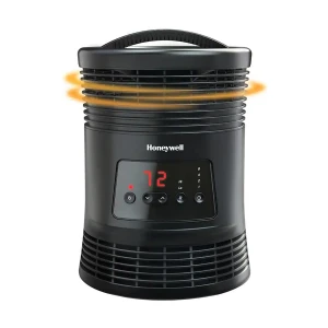 Honeywell HHF370BV3 1500W Black 360 Surround Digital Fan Forced Room Heater