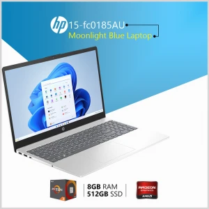 HP 15-fc0185AU AMD Ryzen 3 7320U 8GB RAM, 512GB SSD 15.6 Inch FHD Display Moonlight Blue Laptop