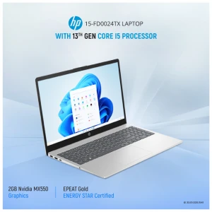 HP 15-fd0024TX Intel Core i5 1335U 8GB RAM, 512GB SSD 15.6 Inch FHD Display Silver Laptop