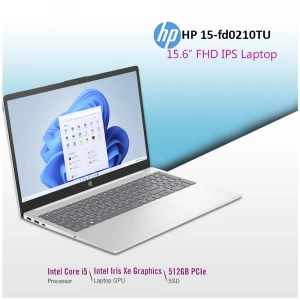 HP 15-fd0210TU 13th Gen Intel Core i5 1335U 8GB RAM, 512GB SSD 15.6 Inch FHD Display Diamond White Laptop