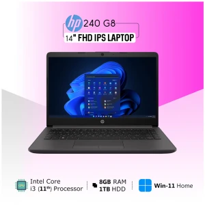 HP 240 G8 Intel Core i3 1115G4 8GB RAM 1TB HDD 14 Inch FHD Display Ash Laptop
