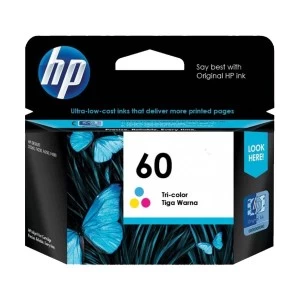 HP 60 Tri-color Original Ink Cartridge (CC643WA)