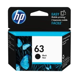 HP 63 Black Original Ink Cartridge #F6U62AN/F6U62AA