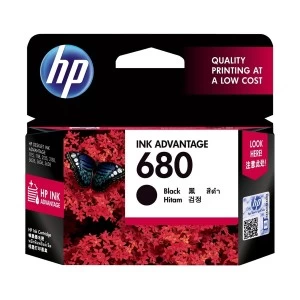 HP 680 Black Original Ink Advantage Cartridge (F6V27AA)