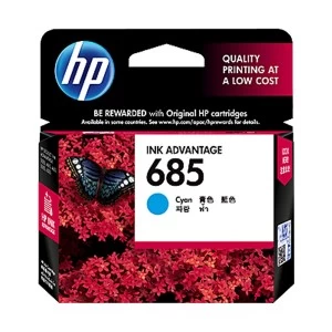 HP 685 Cyan Original Ink Advantage Cartridge (CZ122AA)