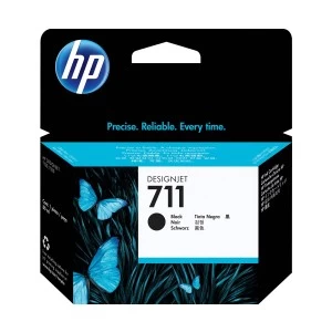 HP 711/711B 38-ml Black DesignJet Ink Cartridge (CZ129A/3WX00A)