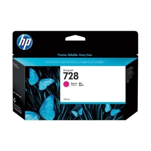 HP 728 130-ml Magenta DesignJet Ink Cartridge (F9J66A)