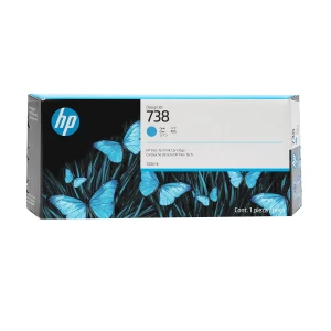 HP 738 300-ml Cyan Original Ink Cartridge #676M6A